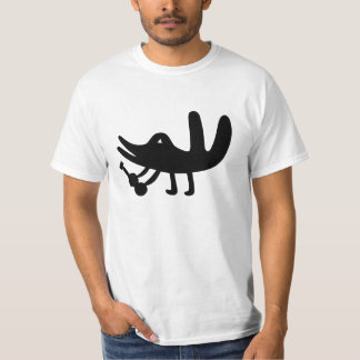 Lustiger Vogel, der lustige Musik mit einer T-Shirt