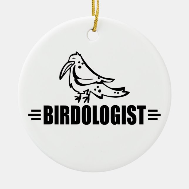 Lustiger Vogel Keramik Ornament (Vorne)