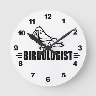 Lustiger Vogel Runde Wanduhr