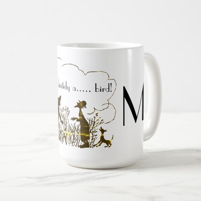 Lustiger Vogelbeobachter-Druck personalisiert Tasse (VorderseiteRechts)