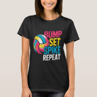 Lustiger Volleyball-Witz Bump Set Spike Wiederholu