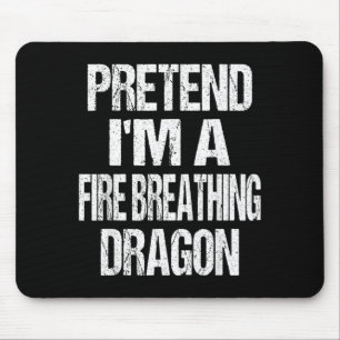 Lustiger vorgespielter feuerspeiender Drache Hallo Mousepad