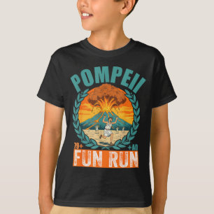 Lustiger Vulkan Pompeji Fun Run Geographie Vulkano T-Shirt