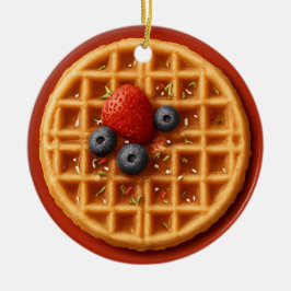 Lustiger Waffel-Schmuck – Personalisierte Geschenk Keramik Ornament