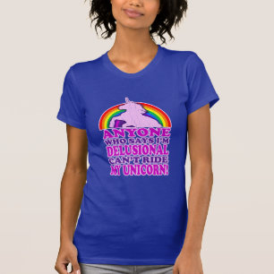 Lustiger wahnhafter Unicorn (beunruhigtes T-Shirt