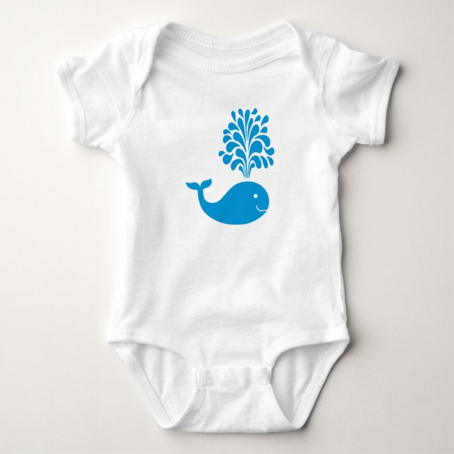 Lustiger Wal Baby Strampler (Vorderseite)