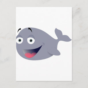 Lustiger Wal Postkarte