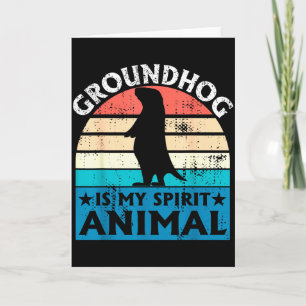 Lustiger Waldmurmeltier-Tag Ground Hog ist mein Sp Karte