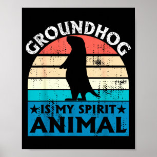 Lustiger Waldmurmeltier-Tag Ground Hog ist mein Sp Poster
