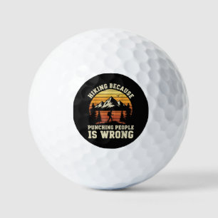 Lustiger Wanderer Outdoor-Wandern Golfball