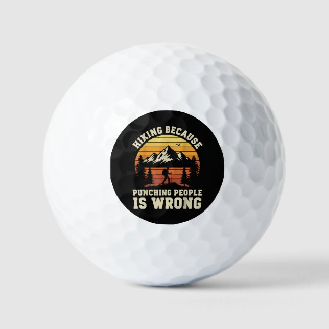 Lustiger Wanderer Outdoor-Wandern Golfball (Vorderseite)