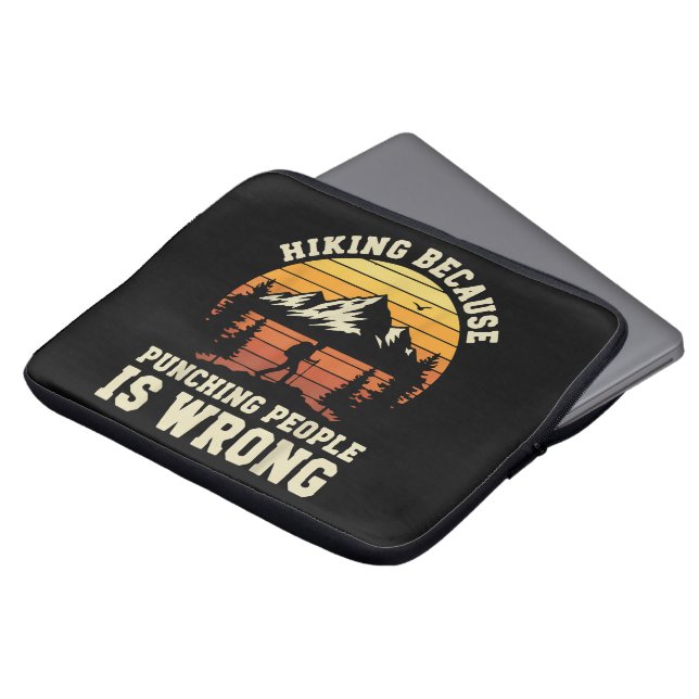 Lustiger Wanderer Outdoor-Wandern Laptopschutzhülle (Vorne Oben)