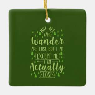 Lustiger Wanderspruch Keramikornament