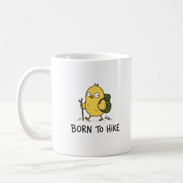 Lustiger Wandervogel Cartoon Kaffeetasse (Links)