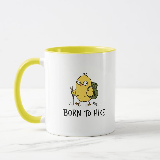 Lustiger Wandervogel Cartoon Tasse (Links)