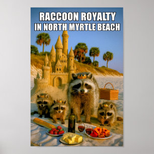 Lustiger Waschbär-Adel in North Myrtle Beach Poster