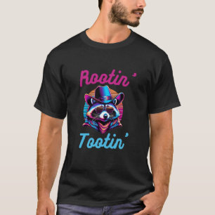 Lustiger Waschbär-Cowboyhut Humor Waschbären T-Shirt