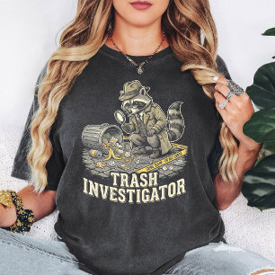 Lustiger Waschbär-Detektiv und Müllermittler T-Shirt
