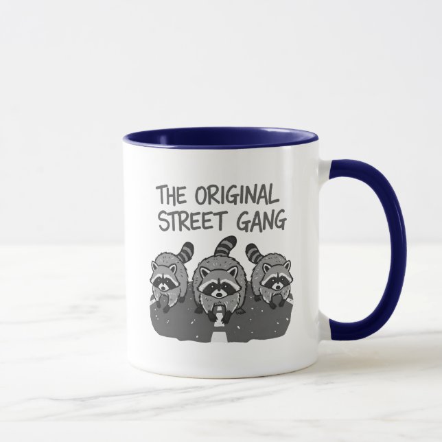 Lustiger Waschbär Die Original-Strassengang  Tasse (Rechts)