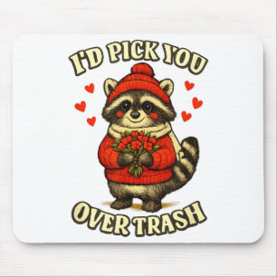 Lustiger Waschbär, ich würde dich über den Müll am Mousepad