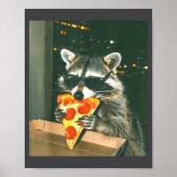 Lustiger Waschbär isst Zza Tier Meme Männer Frauen