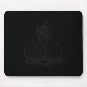 Lustiger Waschbär-Meme Sch Minimalistischer Tierli Mousepad
