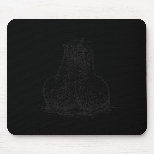 Lustiger Waschbär-Meme Sch Minimalistischer Tierli Mousepad (Vorne)