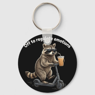 Lustiger Waschbär-Meme, um die Emotionen mental zu Schlüsselanhänger