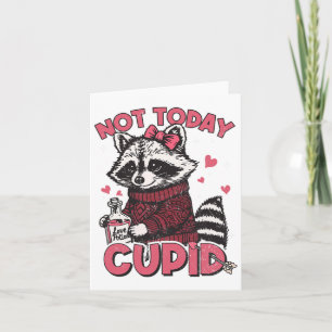 Lustiger Waschbär Nicht heute Cupid Valentinsgruß  Karte