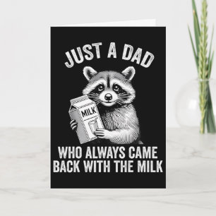 Lustiger Waschbär Nur ein Vater, der immer mit zur Karte