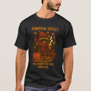 Lustiger Waschbär Pumpkin Spice Latte Herbst Herbs T-Shirt