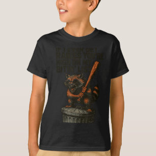 Lustiger Waschbär Tollwut Müll-Panda High On My Be T-Shirt