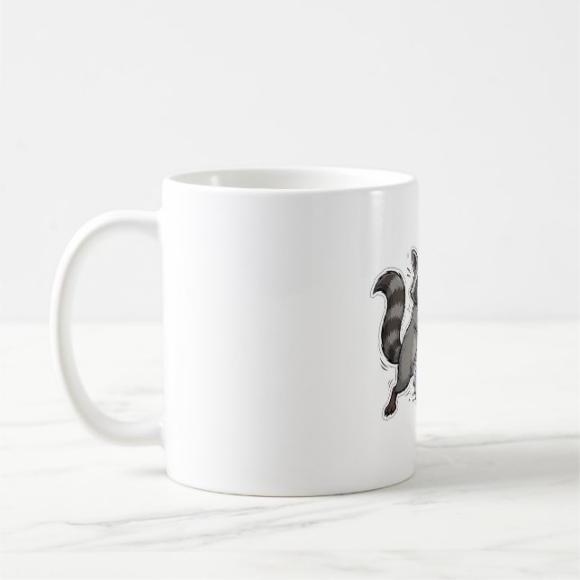 Lustiger Waschbär Trash Panda Kaffeetasse (Links)