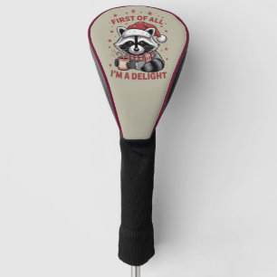 Lustiger Waschbär Zuerst Bin Ich Ein Vergnügen Wei Golf Headcover
