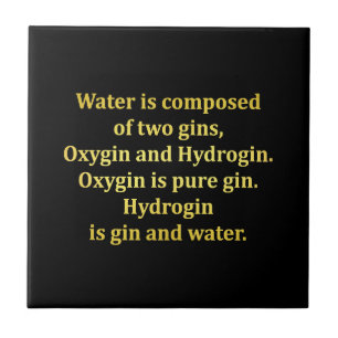 Lustiger Wasser- und Gin-Scherz Fliese