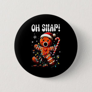 Lustiger Weihnachten Oh Snap Lebkuchenmann Xmas Mä Button