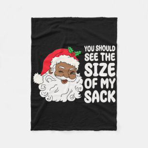 Lustiger Weihnachten Santa Claus Afro Afroamerikan Fleecedecke