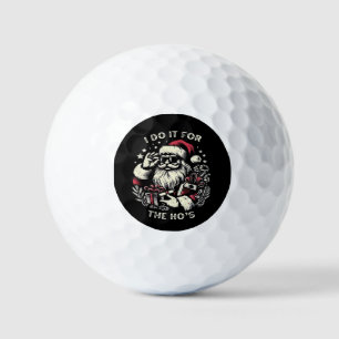 Lustiger Weihnachten Santa Claus Ich mache es für Golfball