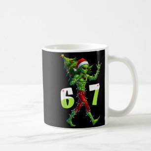 Lustiger Weihnachts-Alien-Sechs-Sieben-Meme 67 San Kaffeetasse