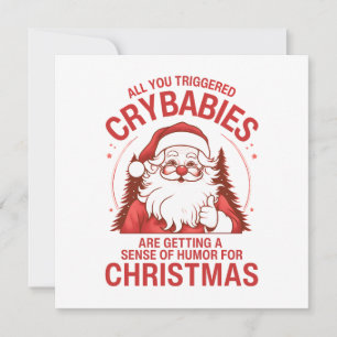 Lustiger Weihnachts Anti-Woke Weihnachtsmann Feiertagskarte