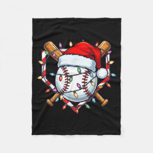 Lustiger Weihnachts-Baseball-Santa-Hut für Basebal Fleecedecke