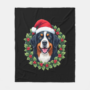 Lustiger Weihnachts-Bernese-Mountain-Dog-Tank-Top Fleecedecke