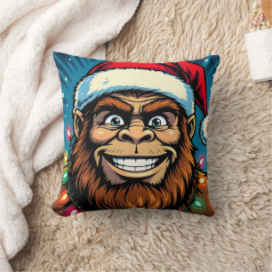 Lustiger Weihnachts-Bigfoot Kissen