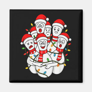 Lustiger Weihnachts-Bowling-Santa-Bowling-Ns-Team  Magnet