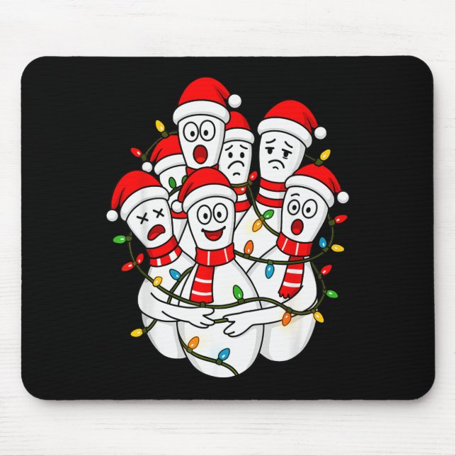 Lustiger Weihnachts-Bowling-Santa-Bowling-Ns-Team  Mousepad (Vorne)