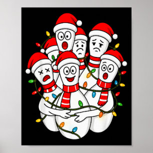 Lustiger Weihnachts-Bowling-Santa-Bowling-Ns-Team Poster