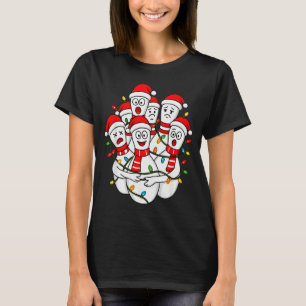Lustiger Weihnachts-Bowling-Santa-Bowling-Ns-Team T-Shirt
