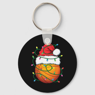 Lustiger Weihnachts-Bysketbyll-Weihnachtsmannhut X Schlüsselanhänger