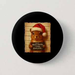 Lustiger Weihnachts-Eichhörnchen - Süßes Eichhörnc Button