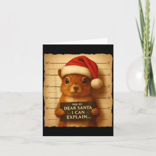 Lustiger Weihnachts-Eichhörnchen - Süßes Eichhörnc Karte